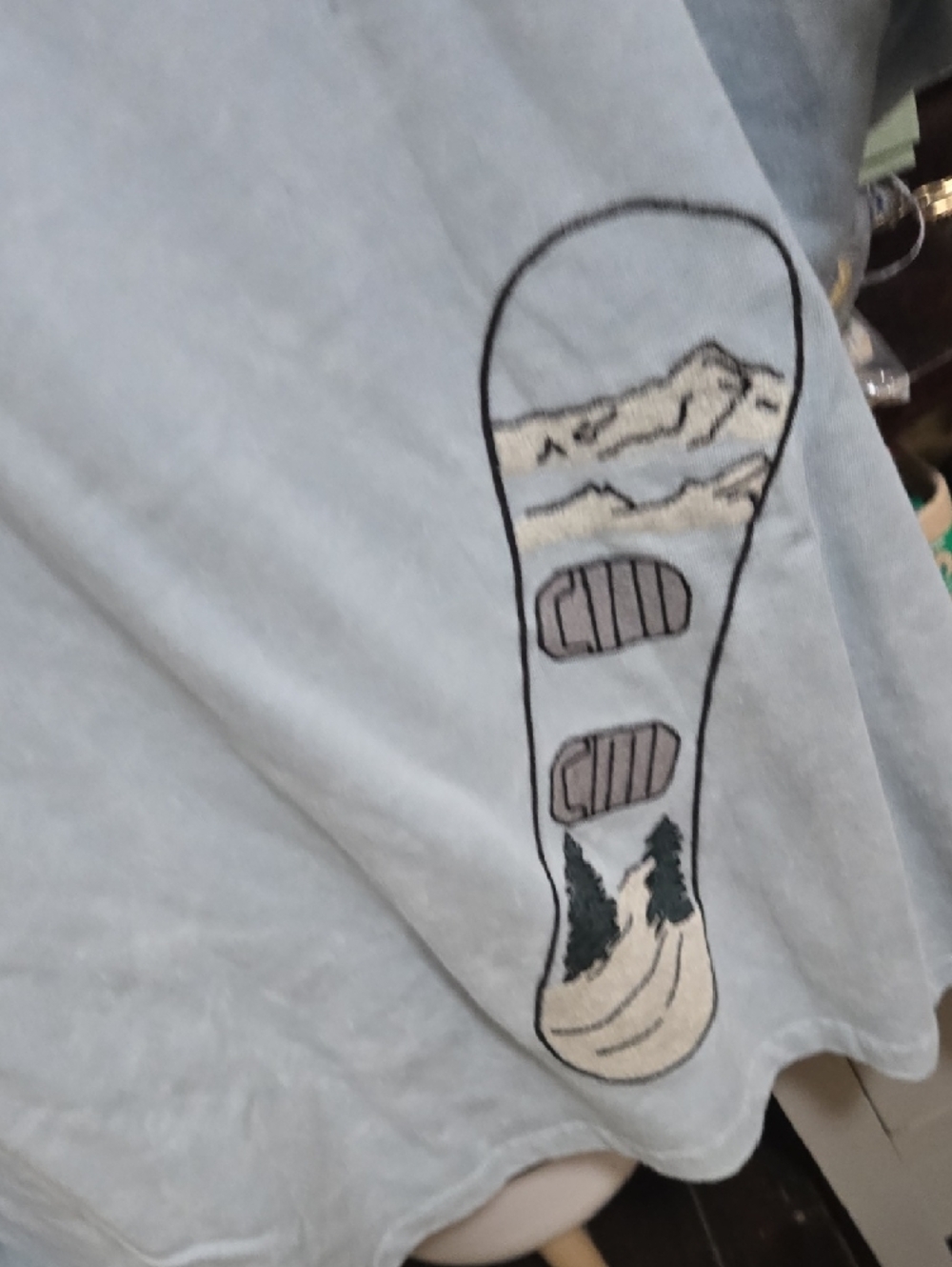 Free People Light Blue Ski Apres Graphic Tee shirt - Picture 8 of 10